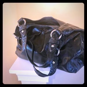 Coach Grey Patent Leather Purse